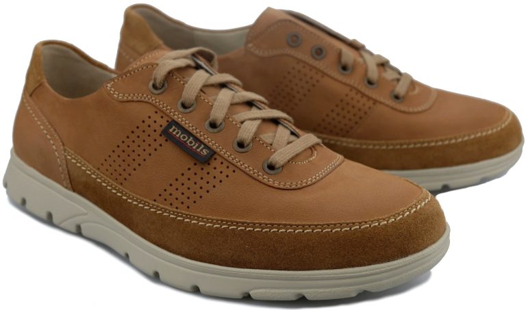 Mobils by Mephisto KENDRIX Heren Veterschoen - Bruin Suede/Nubuck   EXTRA BREED